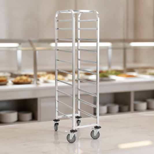 Commercial Stainless Steel Racking Trolley 10 Level Capacity