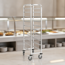 Commercial Stainless Steel Racking Trolley 10 Level Capacity