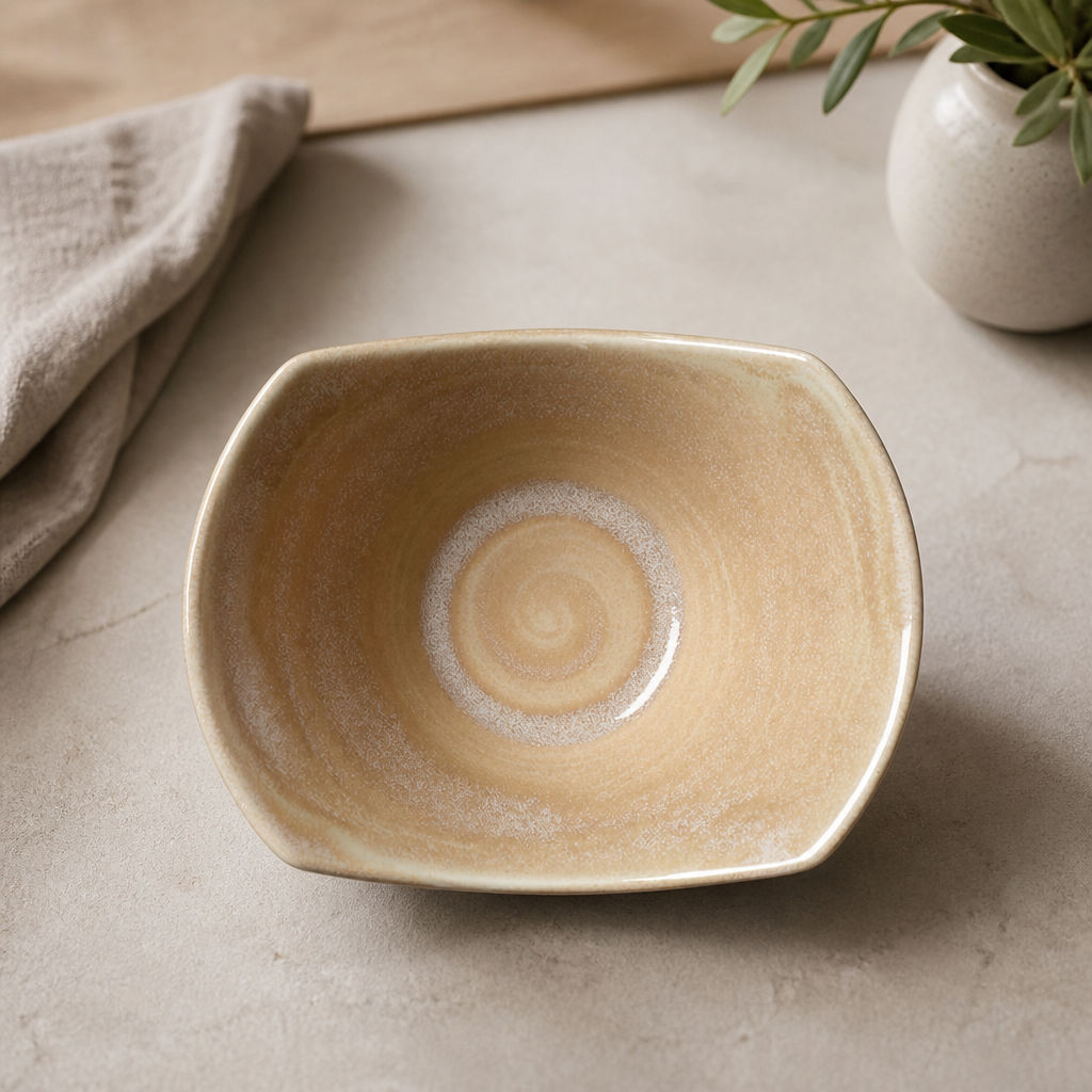 Commercial Sandstone Bowls Scoop 165mm 267ml 12 Pack