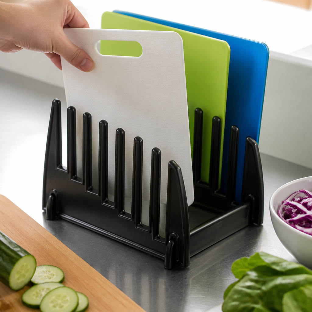 Commercial Chopping Board Rack with 7 slots for food safety