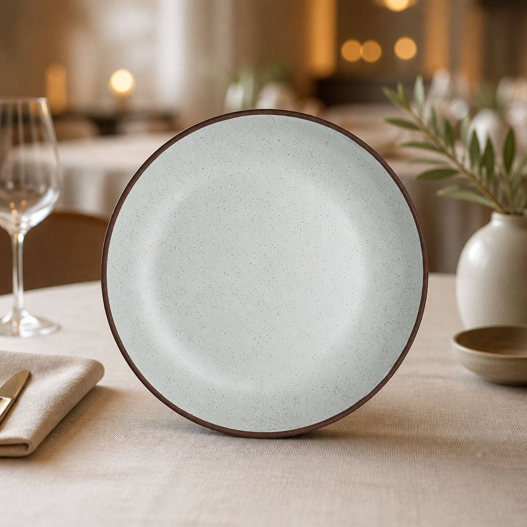 Commercial Deep Plates 220mm 852ml Vitrified Stoneware 12 Pack