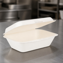 500ml Commercial Compostable Bagasse Hinged Food Containers