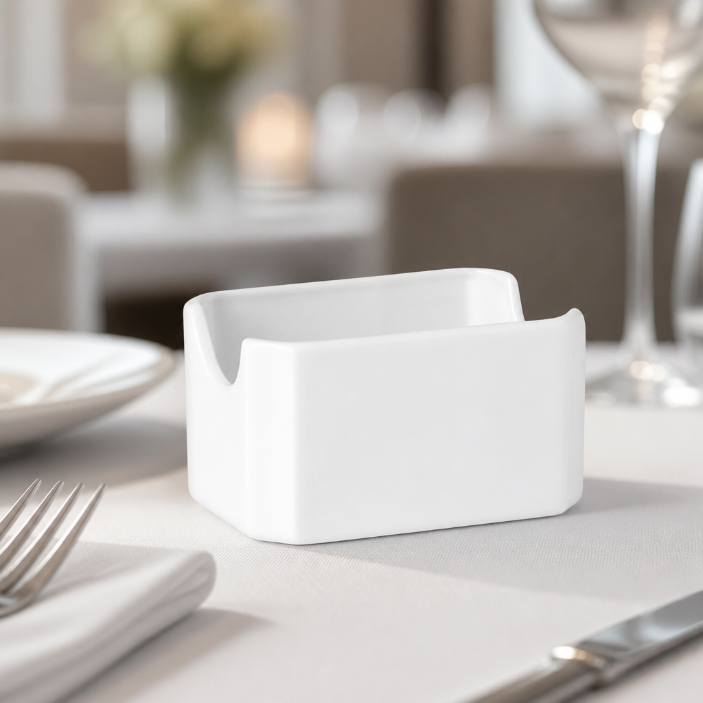 Commercial ceramic packet sugar holders 12 pack