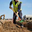 Premium Insulated Square Mouth Treaded Shovel with Heavy Duty Shaft and Standard Head Size for Safe Digging