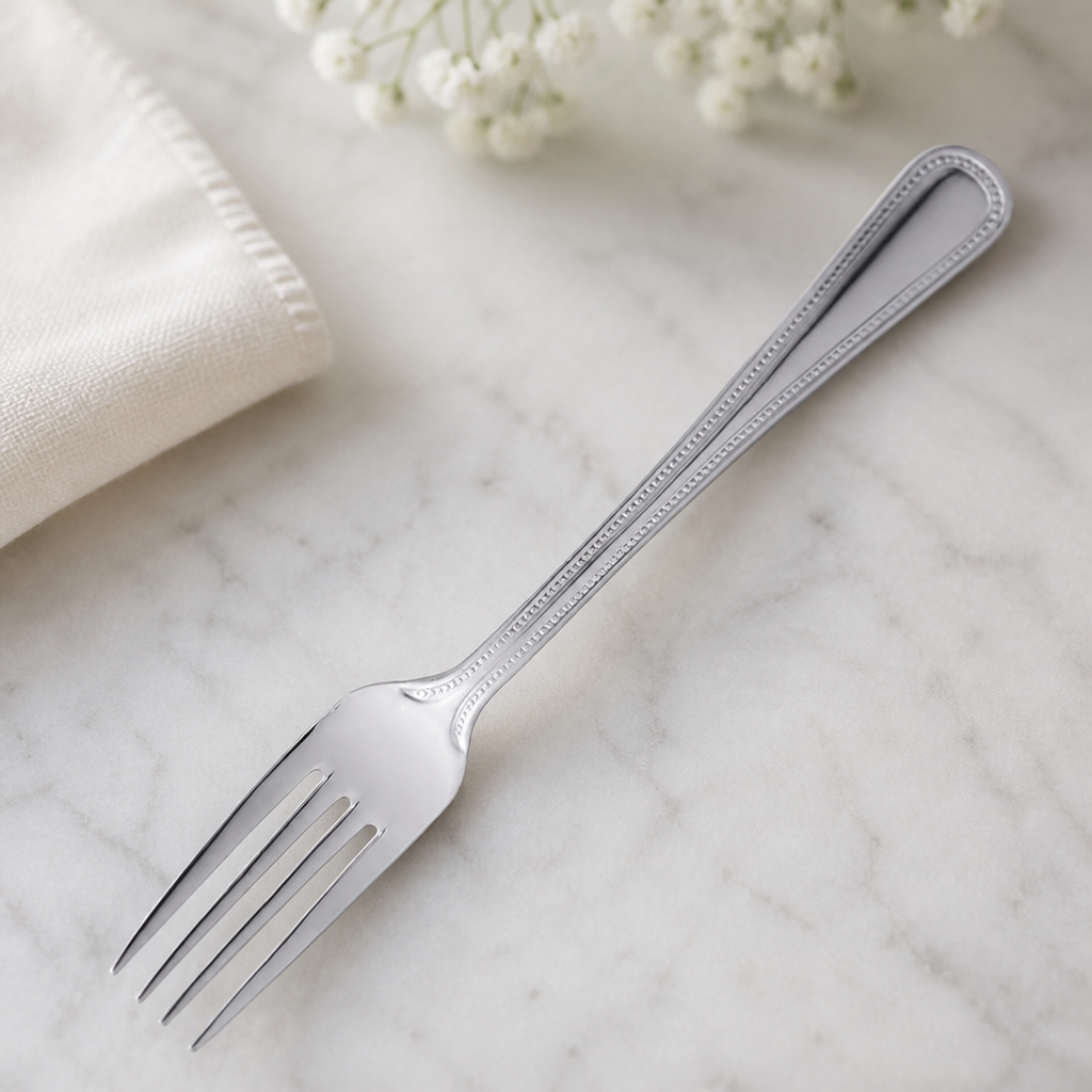 Commercial Bead Dessert Forks 12 Pack 190mm Stainless Steel