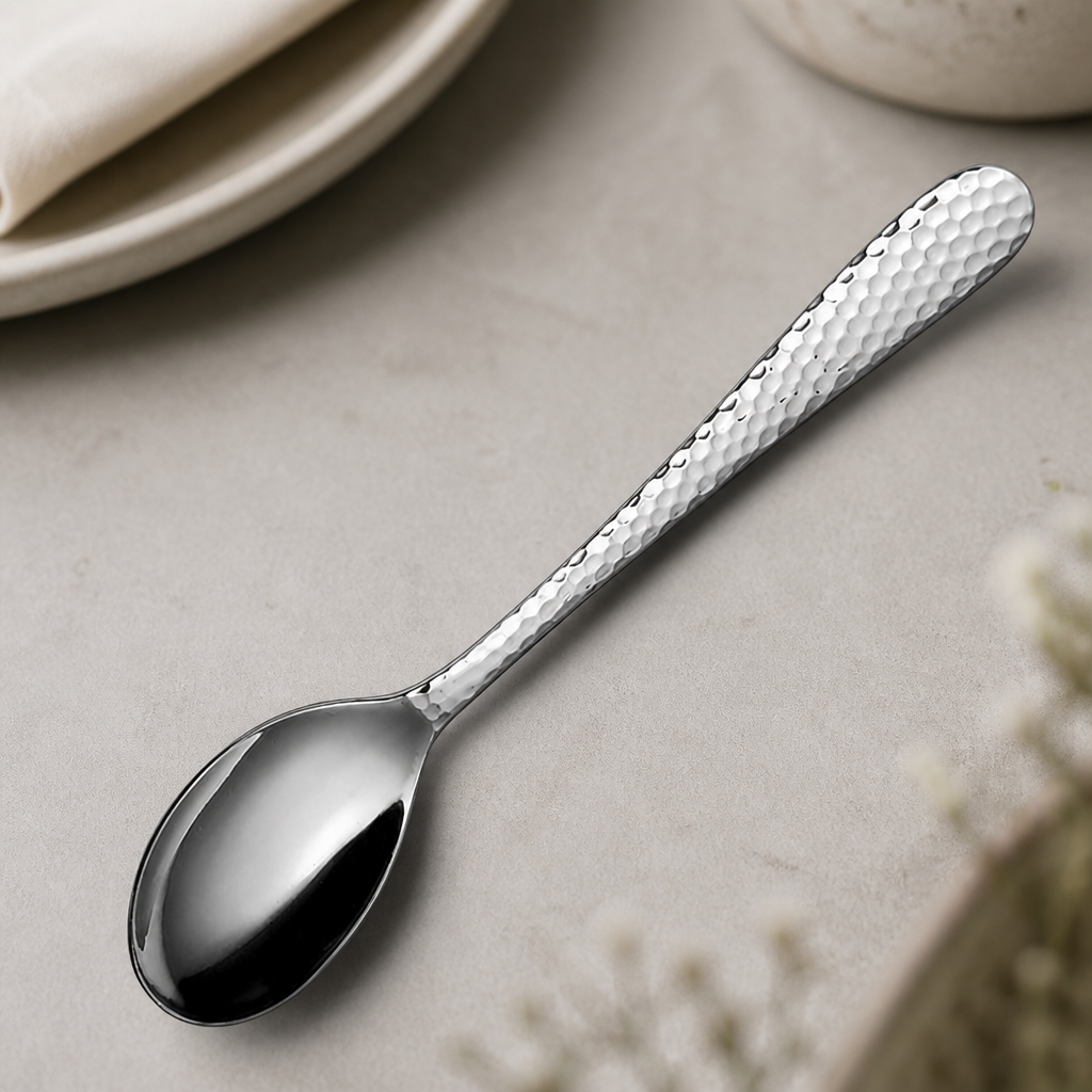 Commercial Stainless Steel Teaspoons 12 Pack Rustic Design
