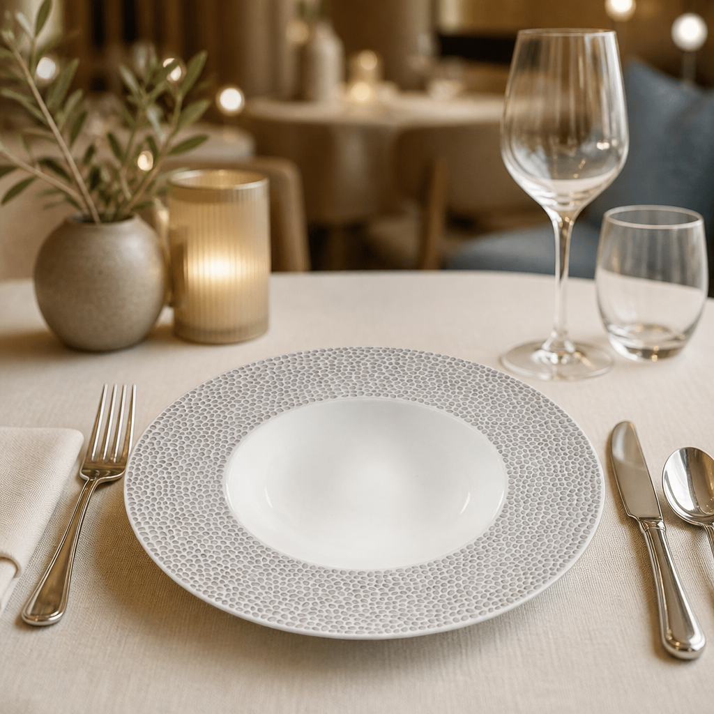 Commercial Wide Rim Bowls Shale Grey 240mm 12 Pack