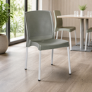 Commercial Canteen Seating Polypropylene Side Chairs Green 4 Pack