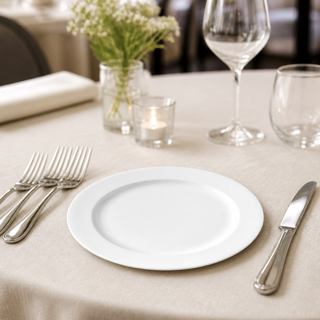 Commercial Bone China Plates 160mm Round 12 Pack