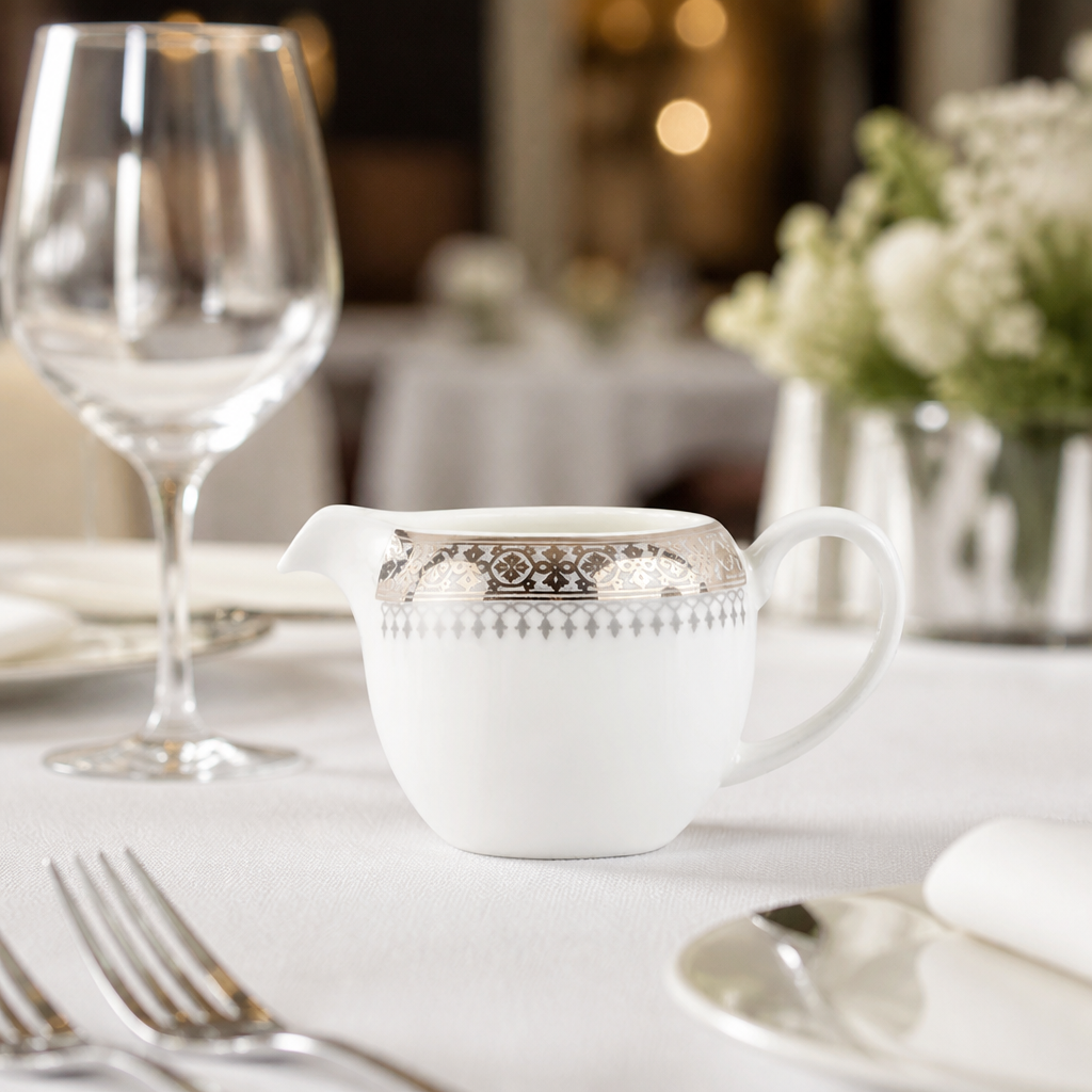 Commercial Bone China Milk Jug 60ml for tea service