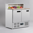 Commercial Pizza Prep Counter Fridge 288Ltr Stainless Steel