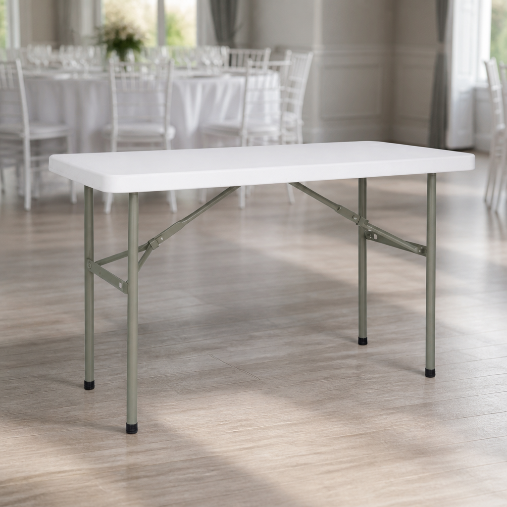 4ft Commercial Folding Table Lightweight Outdoor Use