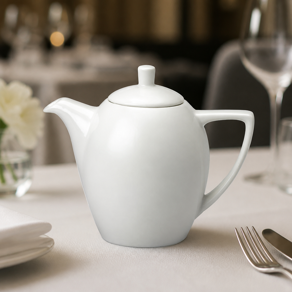 Porcelain lids for 426ml commercial beverage pots - 6 pack