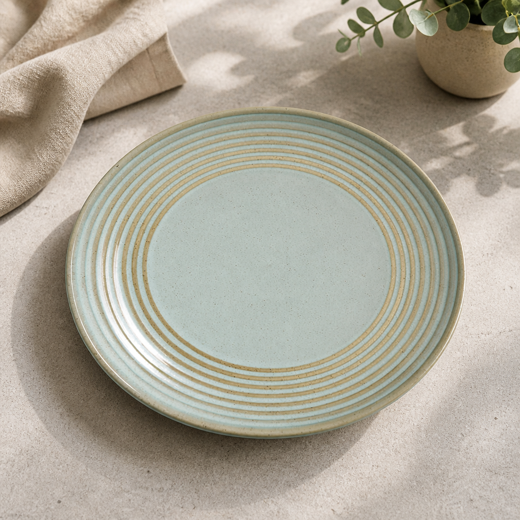 Juniper green coupe plates 235mm 12 pack, microwave safe