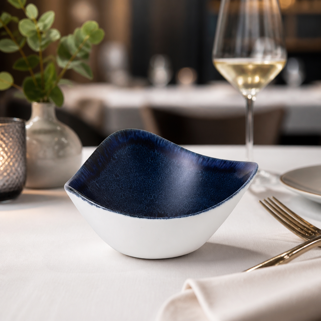 Commercial Triangle Bowls 9oz Plume Design - 12 Pack