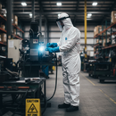 Premium Flame Retardant Coverall with Three-Piece Hood and Elasticated Features for Enhanced Comfort and Protection