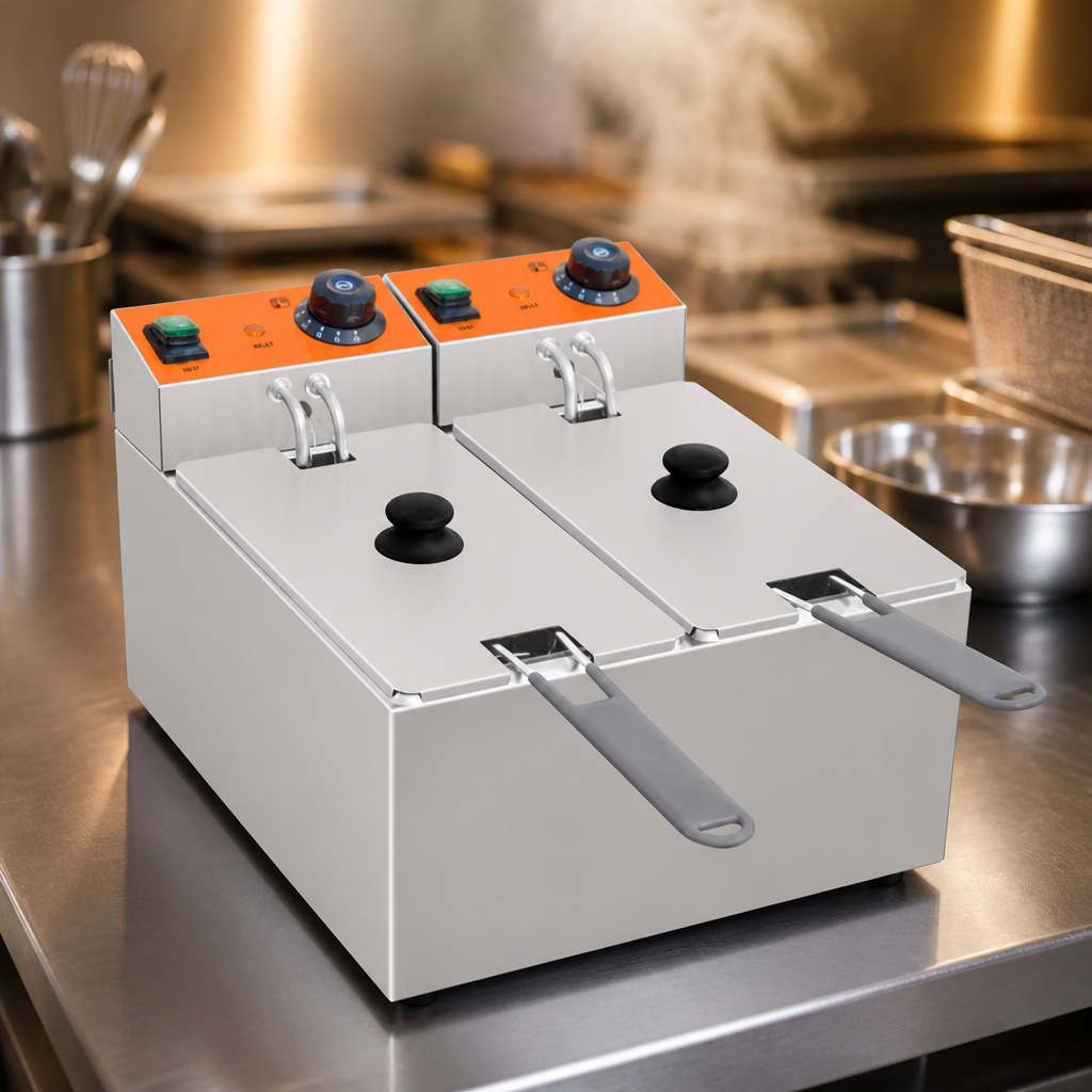 Commercial Electric Fryer 6 Ltr Countertop Stainless Steel