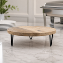Commercial Round Display Stand Mango Wood 300x80mm