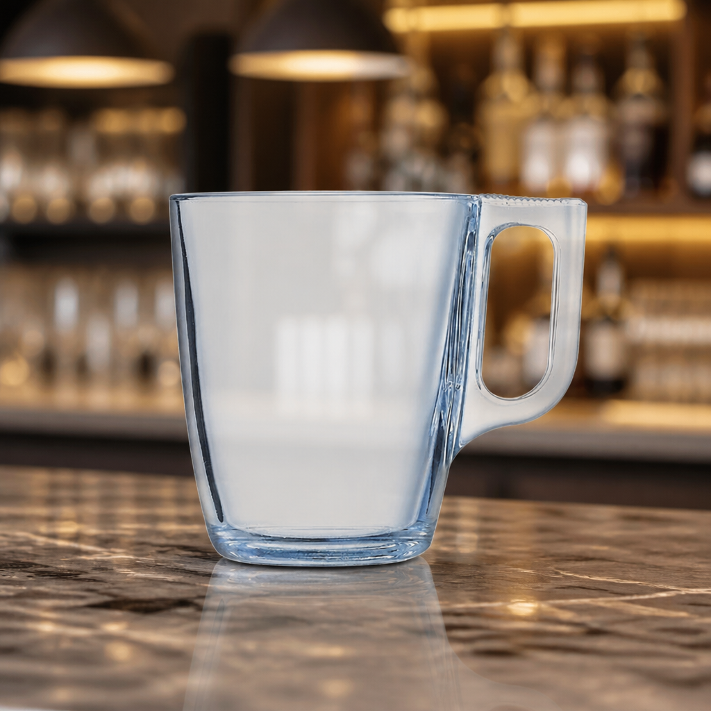 Commercial Latte Cups 250ml Clear Glass 6 Pack