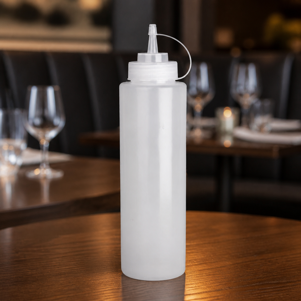 35oz clear squeeze sauce bottle for precise dispensing