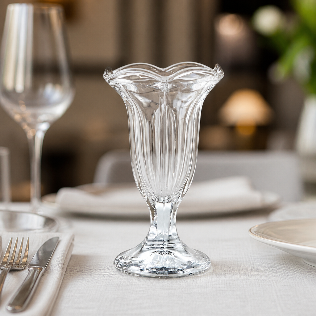 Commercial tall sundae glasses 185ml - 6 pack