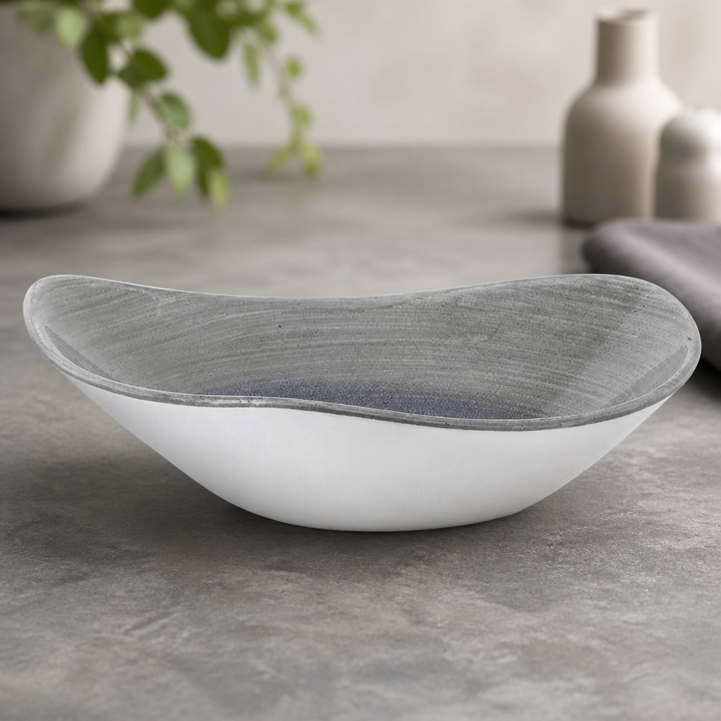 Commercial Aqueous Bowls 600ml Grey 12 Pack