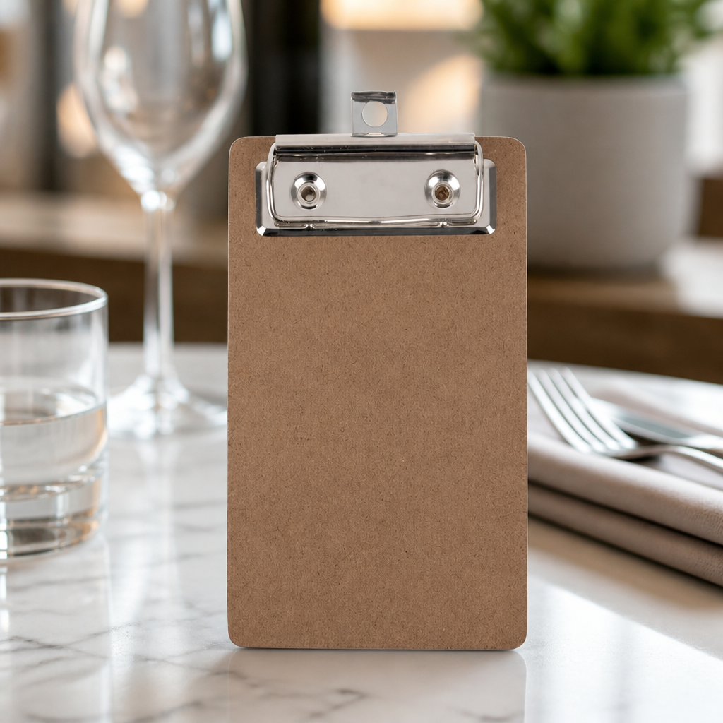 Commercial Mini Bill Presenter Clipboard - Wooden 150x90mm