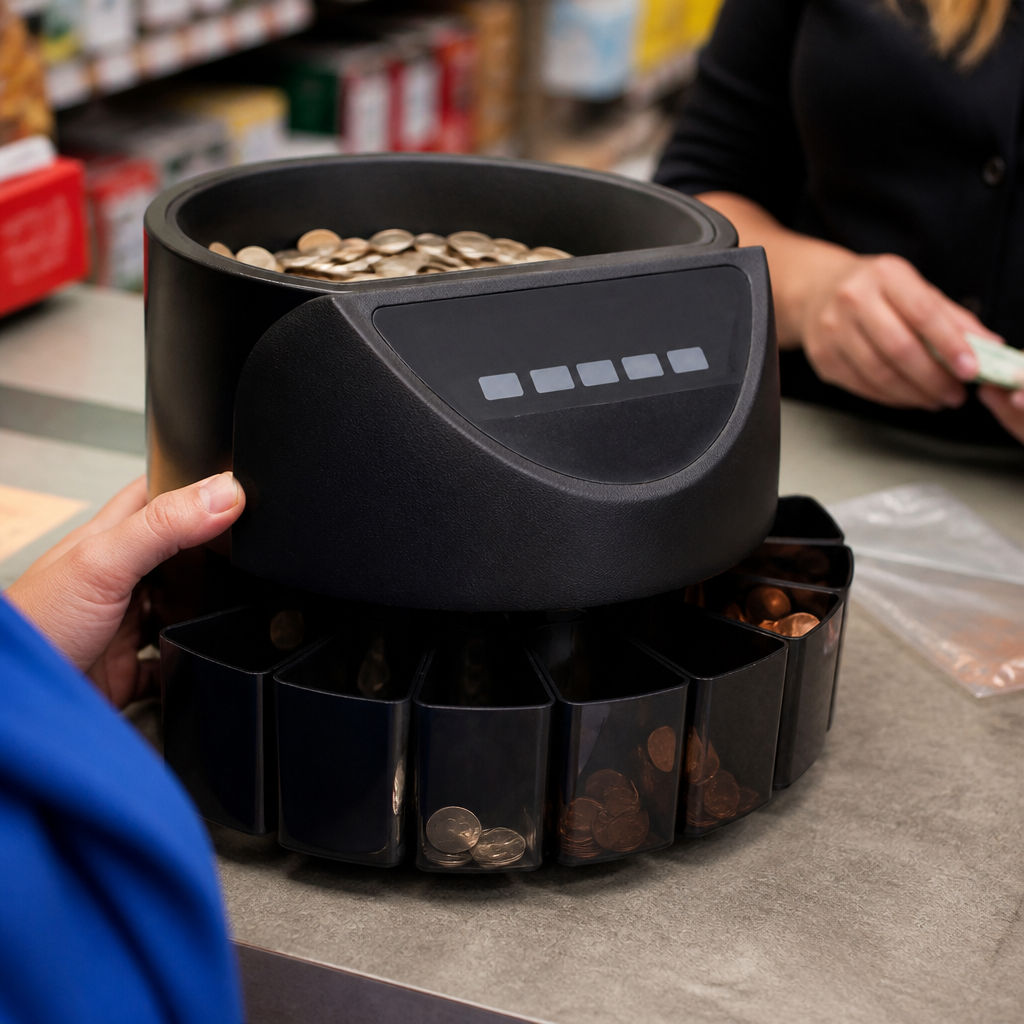 Commercial Coin Counter and Sorter for efficient coin handling
