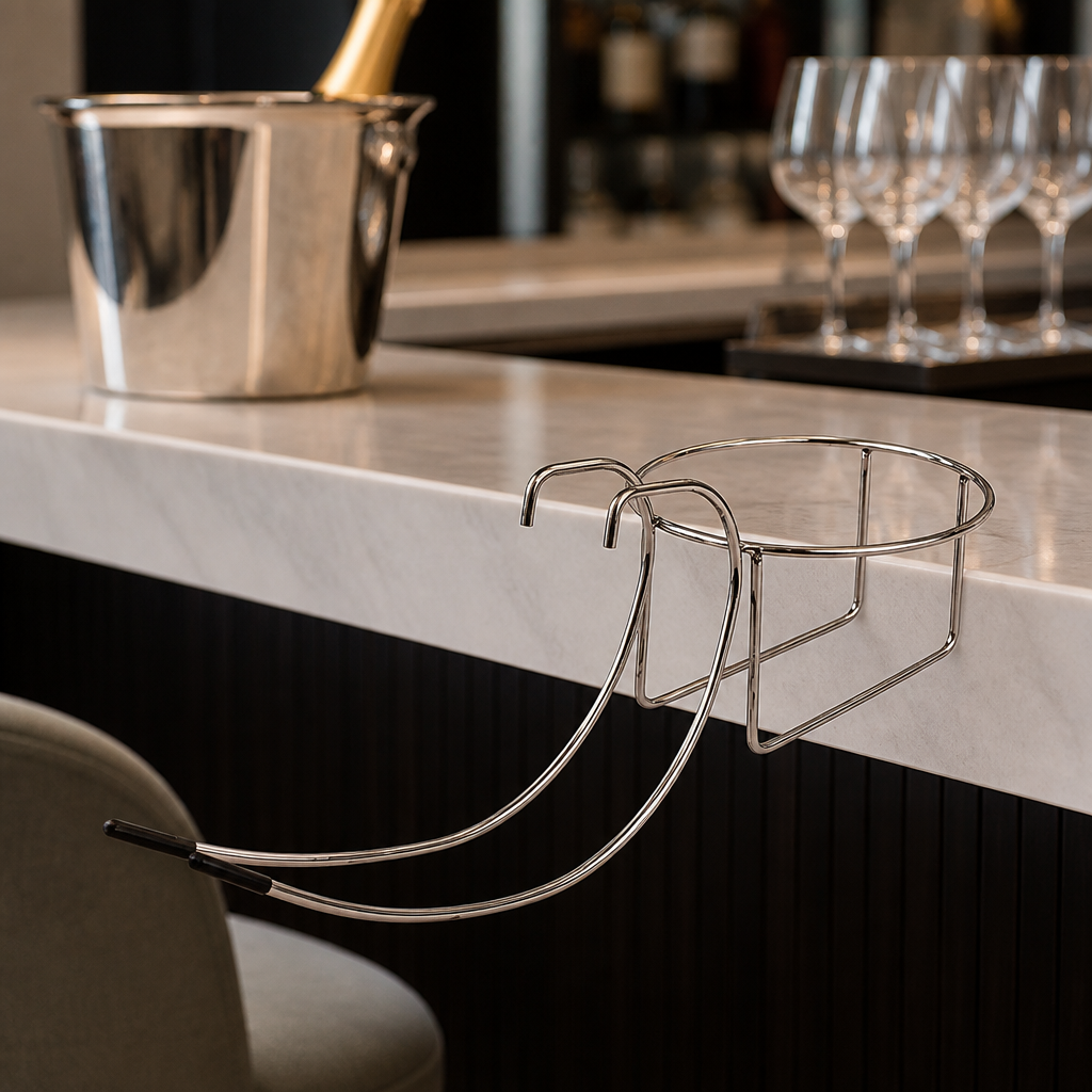 Table-Mounted Champagne and Wine Bucket Holder for Catering