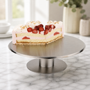 Commercial Rotating Stainless Steel Cake Stand 310mm Diameter