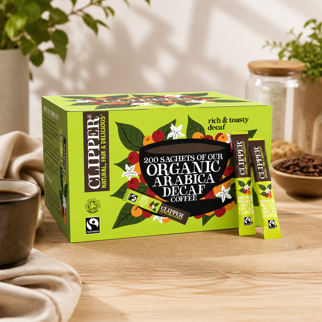 Organic Decaf Coffee Sachets 200g Medium Roast Instant Coffee