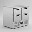 Commercial 4 Drawer Counter Fridge 240Ltr for Kitchen Use