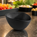 Commercial Melamine Bowl Black 300ml 145x125mm Dishwasher Safe