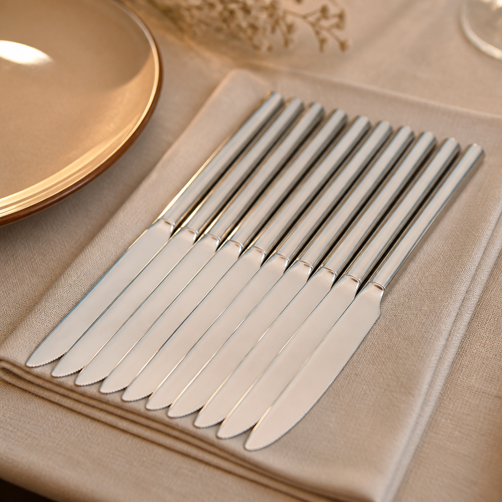 Pack of 12 stainless steel commercial dessert knives