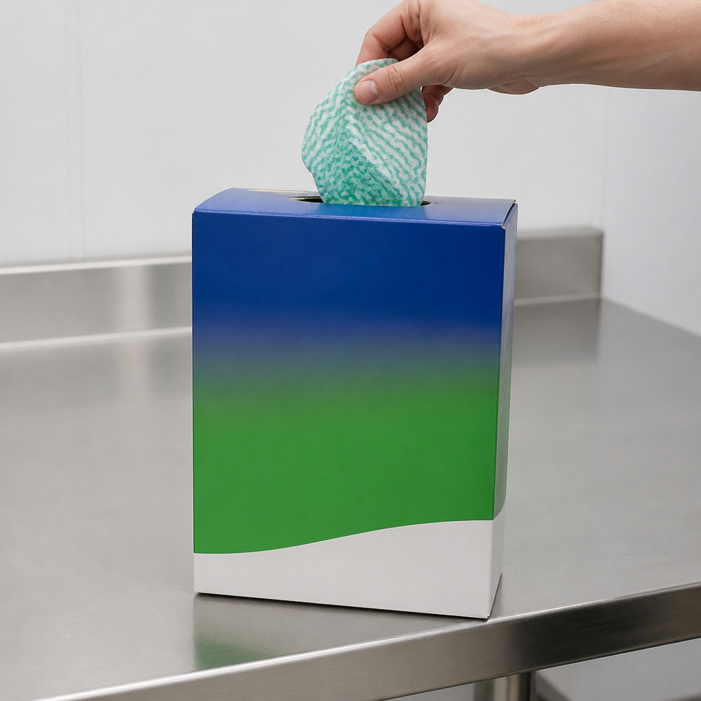 Commercial Antibacterial Cleaning Cloths Green 200 Pack