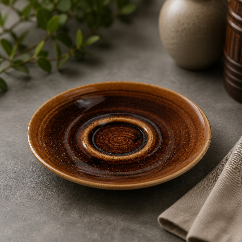 Commercial Espresso Saucers 114ml Vintage Copper 12 Pack