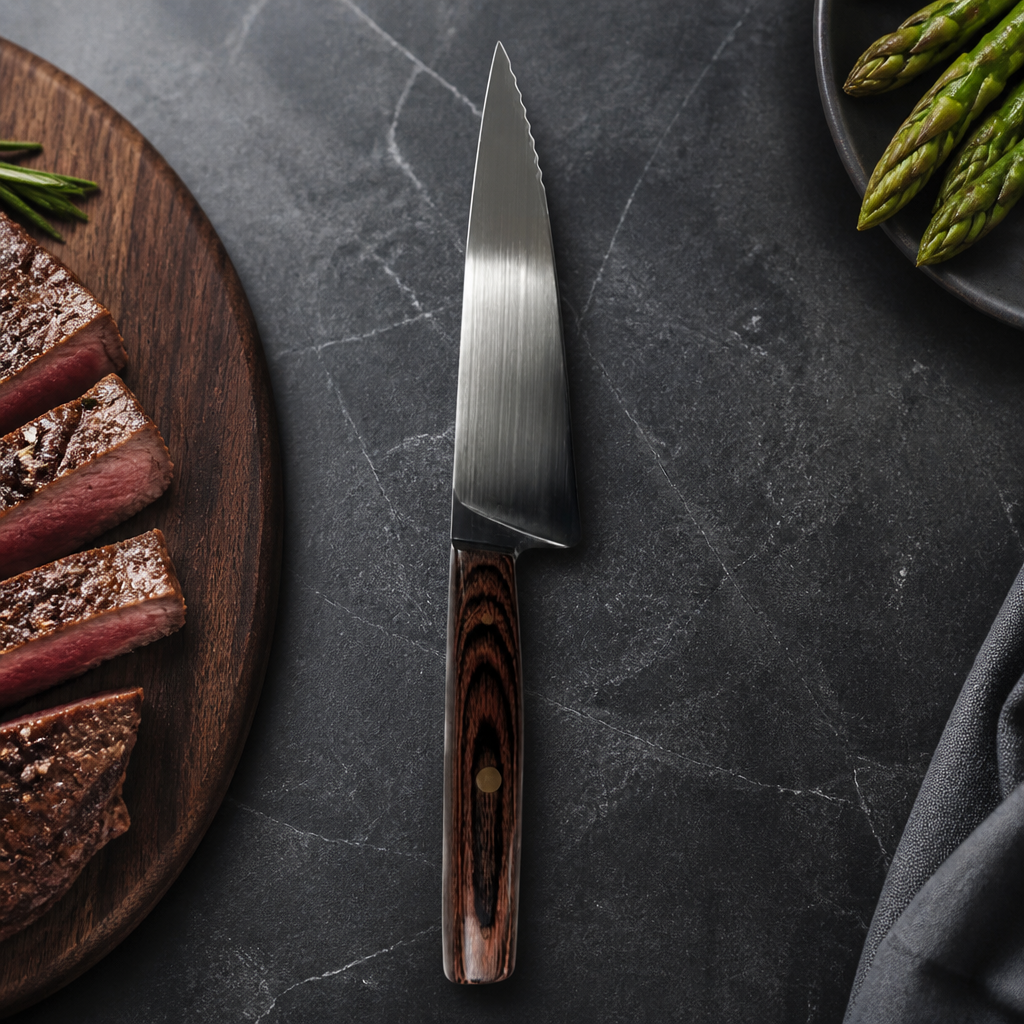 Commercial Steak Knives Set of 6 with Polywood Handles 26cm