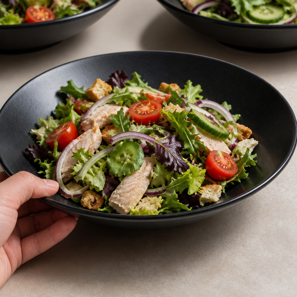 Commercial Melamine Bowls 380mm Black 2 Pack