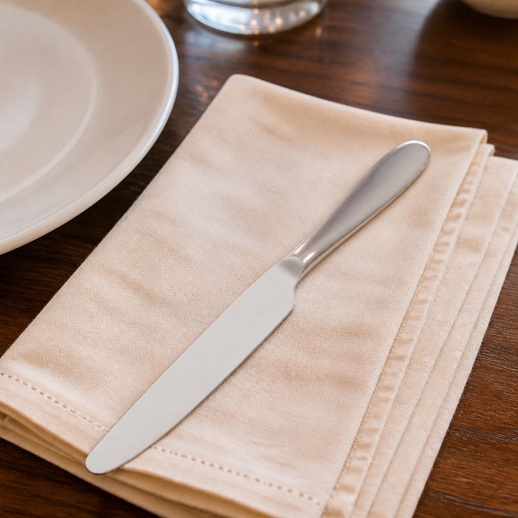 Set of 12 high-quality stainless steel commercial table knives