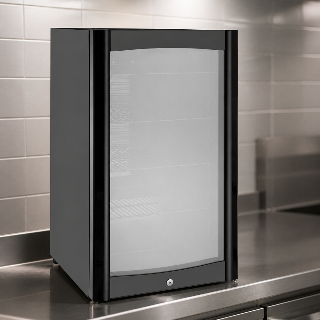 Commercial Back Bar Cooler 98Ltr with hinged door