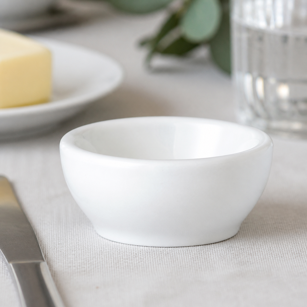 Commercial Butter Dishes 28ml - Set of 36 Durable Ceramic