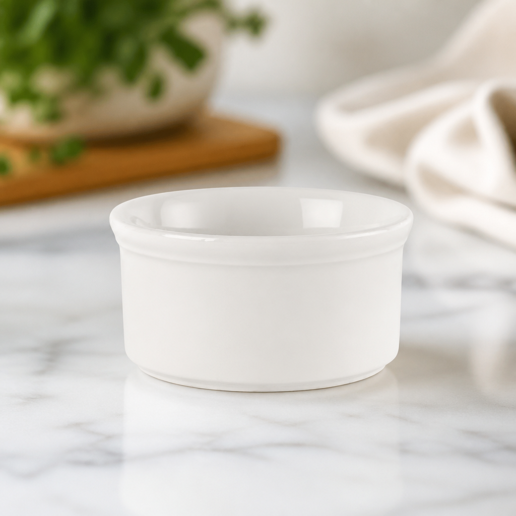 Commercial Small Ramekins 70mm 91ml Porcelain Souffle Dishes