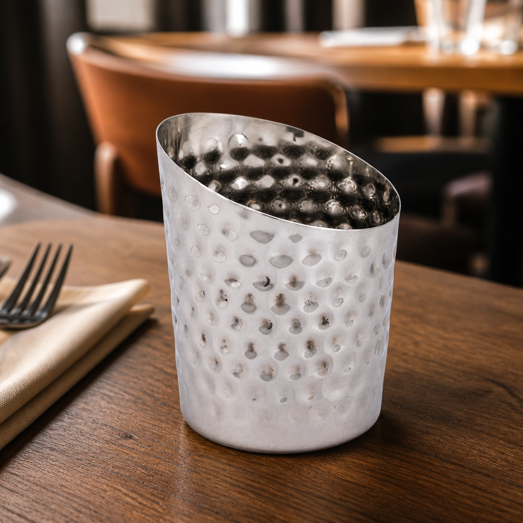 Commercial Hammered Chip Cup 480ml for fries and sides
