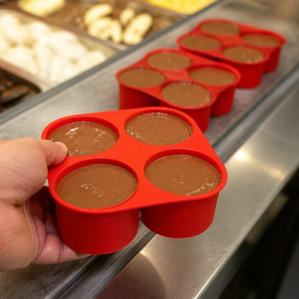 Commercial Silicone Moulds Set for Ice Cream Machines 600ml