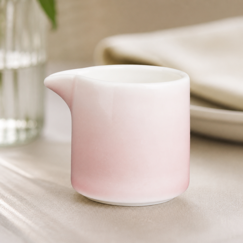 Commercial Porcelain Milk Jugs 87ml Pink 12 Pack