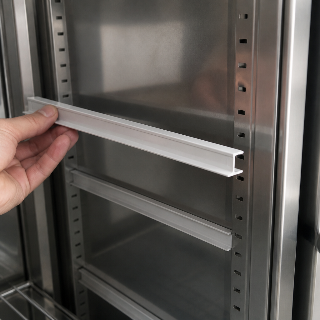 Commercial Shelf Bracket 15x595mm Coated Steel Silver