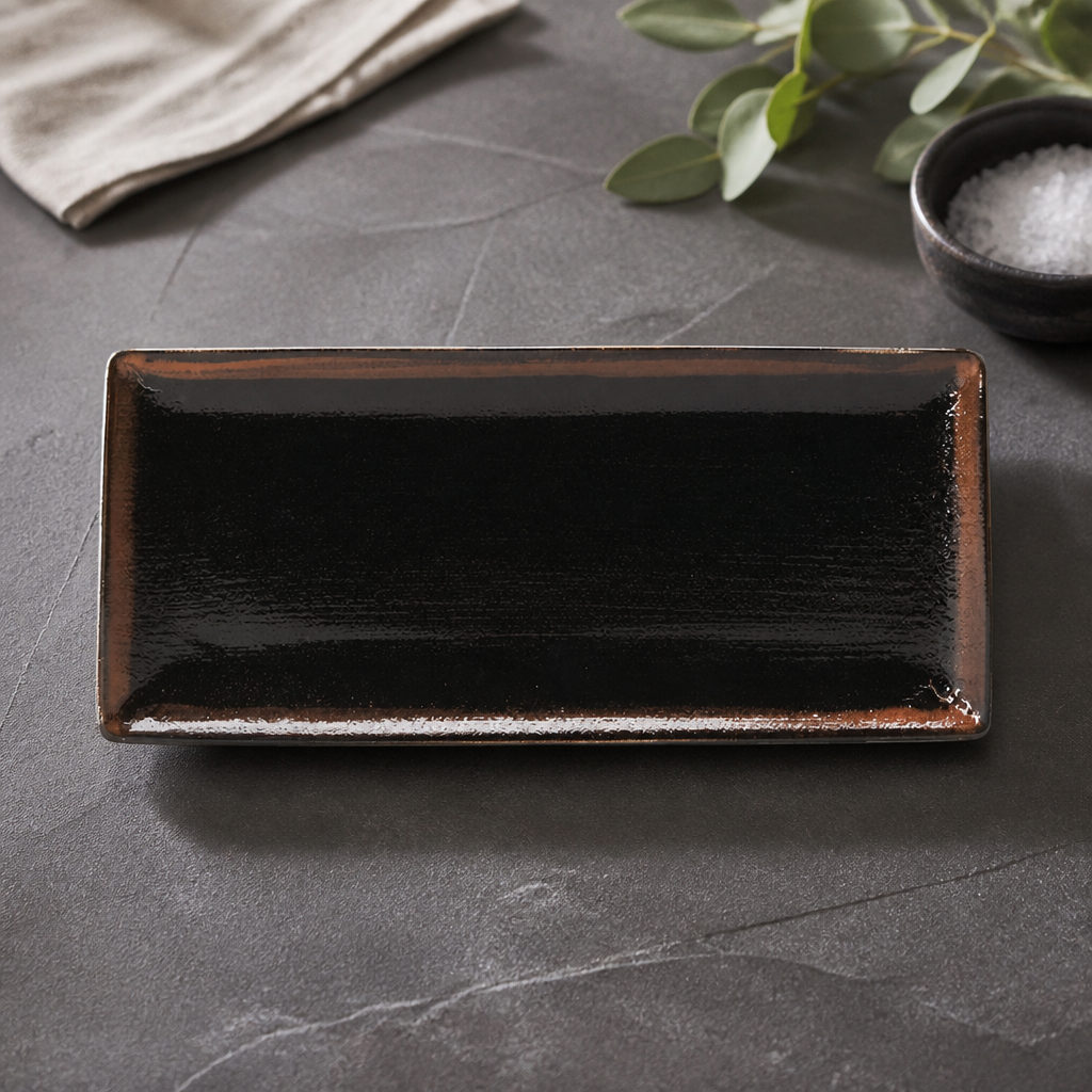 Commercial Rectangular Platters 370x265mm Porcelain 6 Pack