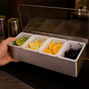 Commercial 4 Compartment Condiment Holder Stainless Steel
