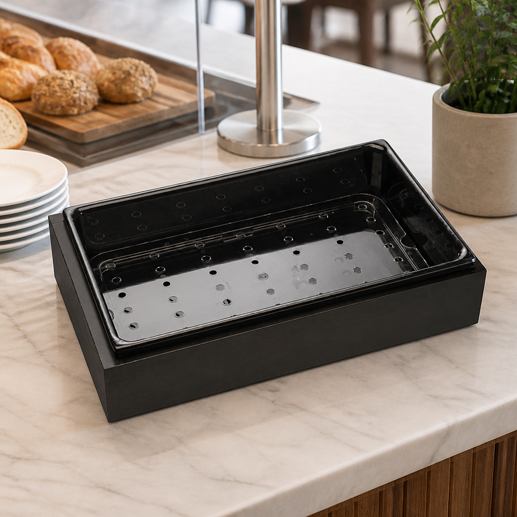 Chilled Server Dark Wood Ice Box 530mm x 325mm