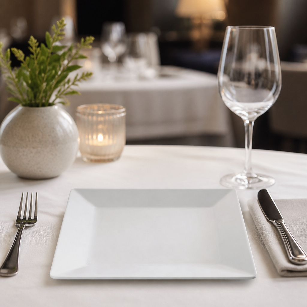 7 inch commercial melamine square tray for display